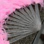 single layer Pink Ostrich Feather Fan Burlesque friend 25"x45"