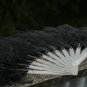 single layer Black Ostrich Feather Fan Burlesque friend 25"x45"
