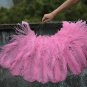 A pair Pink Single-layer Ostrich Feather fan 24"x41" burlesque dancer