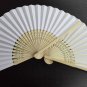 Free Shipping 20Pcs/Lot Plain White Paper Hand Fans for Wedding 21cm with Organza Gift Bag