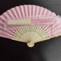 Free Shipping 20Pcs/Lot Plain Pink Paper Hand Fans for Wedding 21cm with Organza Gift Bag