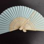 Free Shipping 20Pcs/Lot Plain Baby Blue Paper Hand Fans for Wedding 21cm with Organza Gift Bag