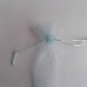 Free Shipping 20Pcs/Lot Plain Baby Blue Paper Hand Fans for Wedding 21cm with Organza Gift Bag