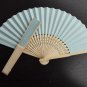 Free Shipping 20Pcs/Lot Plain Baby Blue Paper Hand Fans for Wedding 21cm with Organza Gift Bag
