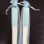 Free Shipping 20Pcs/Lot Plain Baby Blue Paper Hand Fans for Wedding 21cm with Organza Gift Bag
