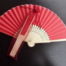 Free Shipping 20Pcs/Lot Plain Red Paper Hand Fans for Wedding 21cm with Organza Gift Bag