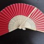 Free Shipping 20Pcs/Lot Plain Red Paper Hand Fans for Wedding 21cm with Organza Gift Bag