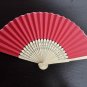Free Shipping 20Pcs/Lot Plain Red Paper Hand Fans for Wedding 21cm with Organza Gift Bag