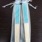Free Shipping 20Pcs/Lot Plain Blue Paper Hand Fans for Wedding 21cm with Organza Gift Bag