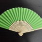 Free Shipping 20Pcs/Lot Plain Green Paper Hand Fans for Wedding 21cm with Organza Gift Bag