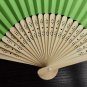 Free Shipping 20Pcs/Lot Plain Green Paper Hand Fans for Wedding 21cm with Organza Gift Bag