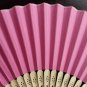 Free Shipping 20Pcs/Lot Plain Hotpink Paper Hand Fans for Wedding 21cm with Organza Gift Bag