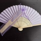 Free Shipping 20Pcs/Lot Plain Purple Paper Hand Fans for Wedding 21cm with Organza Gift Bag