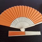 20Pcs/Lot 21cm Orange  Wedding Paper Fans Paper Fans for Party Decorations Personalized Paper Fans