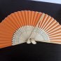 20Pcs/Lot 21cm Orange  Wedding Paper Fans Paper Fans for Party Decorations Personalized Paper Fans