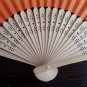 20Pcs/Lot 21cm Orange  Wedding Paper Fans Paper Fans for Party Decorations Personalized Paper Fans