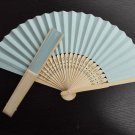 20Pcs/Lot 21cm Baby Blue Wedding Paper Fans Paper Fans for Party Decorations Personalized Paper Fans