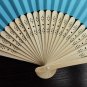 20Pcs/Lot 21cm Blue Wedding Paper Fans Paper Fans for Party Decorations Personalized Paper Fans