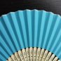 20Pcs/Lot 21cm Blue Wedding Paper Fans Paper Fans for Party Decorations Personalized Paper Fans