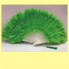 Emeraldgreen  Marabou feather fan costumes Ladies Fancy Dress Wedding party burlesque