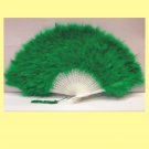Forest Green  Marabou feather fan costumes Ladies Fancy Dress Wedding party burlesque