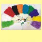 Forest Green  Marabou feather fan costumes Ladies Fancy Dress Wedding party burlesque