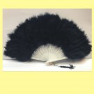 Black Marabou feather fan costumes Ladies Fancy Dress Wedding party burlesque