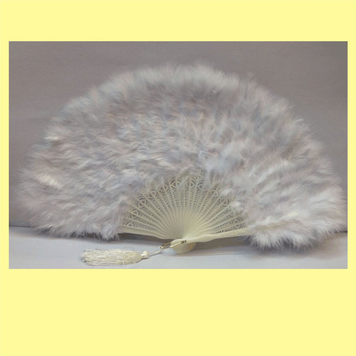White Marabou feather fan costumes Ladies Fancy Dress Wedding party burlesque