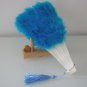 Blue  Marabou feather fan costumes Ladies Fancy Dress Wedding party burlesque
