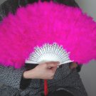 Hotpink  Marabou feather fan costumes Ladies Fancy Dress Wedding party burlesque