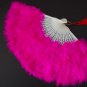 Hotpink  Marabou feather fan costumes Ladies Fancy Dress Wedding party burlesque