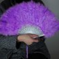 Purple Marabou feather fan costumes Ladies Fancy Dress Wedding party burlesque