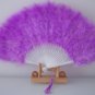 Purple Marabou feather fan costumes Ladies Fancy Dress Wedding party burlesque