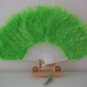 Emeraldgreen  Marabou feather fan costumes Ladies Fancy Dress Wedding party burlesque