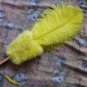 Yellow Marabou Fan Large Feather Fan Burlesque Fan 24" x 43"
