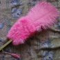 Pink Marabou Fan Large Feather Fan Burlesque Fan 21" x 38"