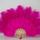 Hotpink Marabou Fan Large Feather Fan Burlesque Fan 21" x 38"