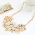 Women Flower Necklaces Collier Femme Gold Chain Choker Colares Bijoux Accessories
