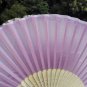 Free Shipping 20Pcs/Lot Plain Purple Silk Hand Fans for Wedding 21cm with Organza Gift Bag