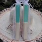 Free Shipping 20Pcs/Lot Plain Light Green Silk Hand Fans for Wedding 21cm with Organza Gift Bag