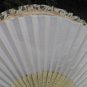 Free Shipping 20Pcs/Lot Plain White Silk Hand Fans for Wedding 21cm with Organza Gift Bag