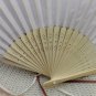 Free Shipping 20Pcs/Lot Plain White Silk Hand Fans for Wedding 21cm with Organza Gift Bag