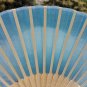 Free Shipping 20Pcs/Lot Plain Blue Silk Hand Fans for Wedding 21cm with Organza Gift Bag