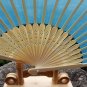 Free Shipping 20Pcs/Lot Plain Blue Silk Hand Fans for Wedding 21cm with Organza Gift Bag