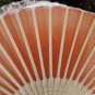 Free Shipping 20Pcs/Lot Plain Orange Silk Hand Fans for Wedding 21cm with Organza Gift Bag