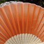 Free Shipping 20Pcs/Lot Plain Orange Silk Hand Fans for Wedding 21cm with Organza Gift Bag