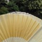 Free Shipping 20Pcs/Lot Plain Yellow Silk Hand Fans for Wedding 21cm with Organza Gift Bag
