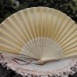Free Shipping 20Pcs/Lot Plain Yellow Silk Hand Fans for Wedding 21cm with Organza Gift Bag