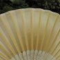Free Shipping 20Pcs/Lot Plain Yellow Silk Hand Fans for Wedding 21cm with Organza Gift Bag