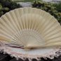 Free Shipping 20Pcs/Lot Plain Yellow Silk Hand Fans for Wedding 21cm with Organza Gift Bag